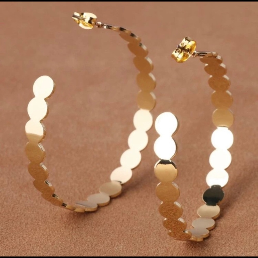 Gold Disc Earrings